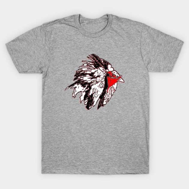 game cock fighting rooster head bird game fowl T-Shirt by 4rpixs